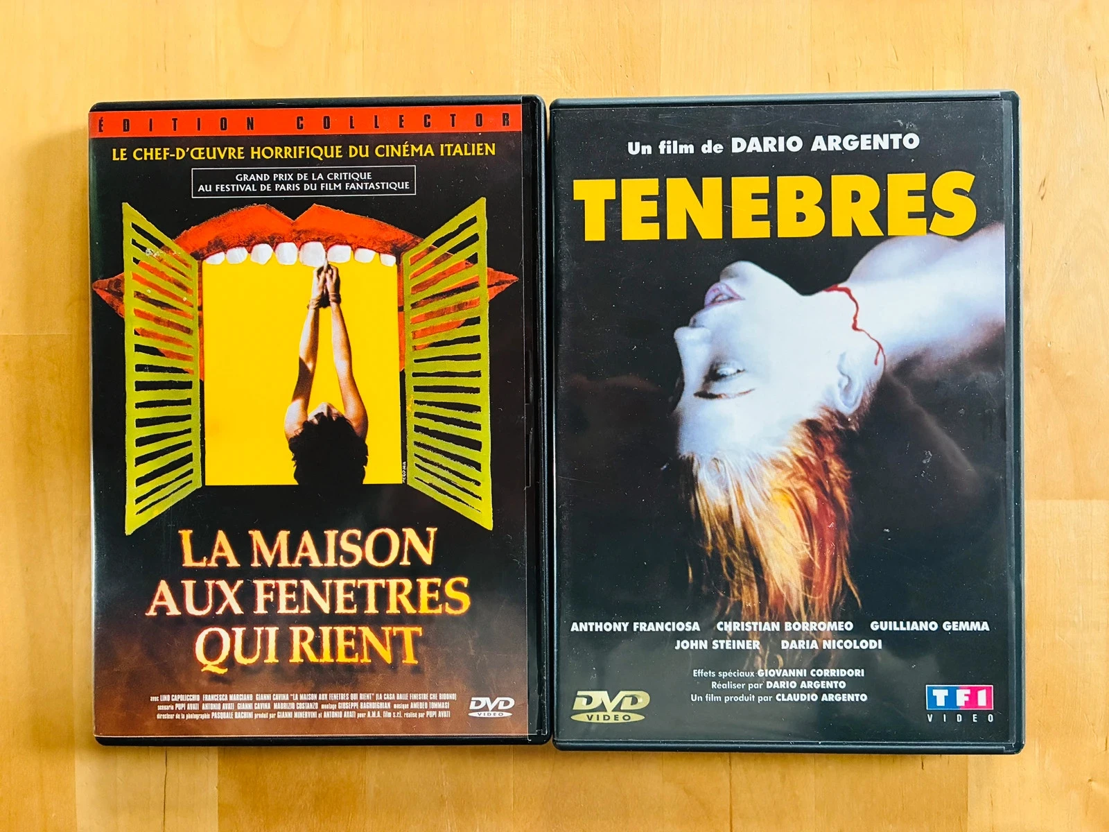 Lot 2 DVD Gialli cultes: La maison aux fenêtres qui rient et Ténèbres.